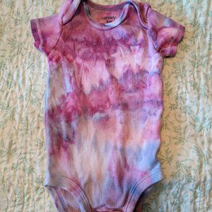 Carter's Pink/Purple Hand Dyed Onsie Size 3m